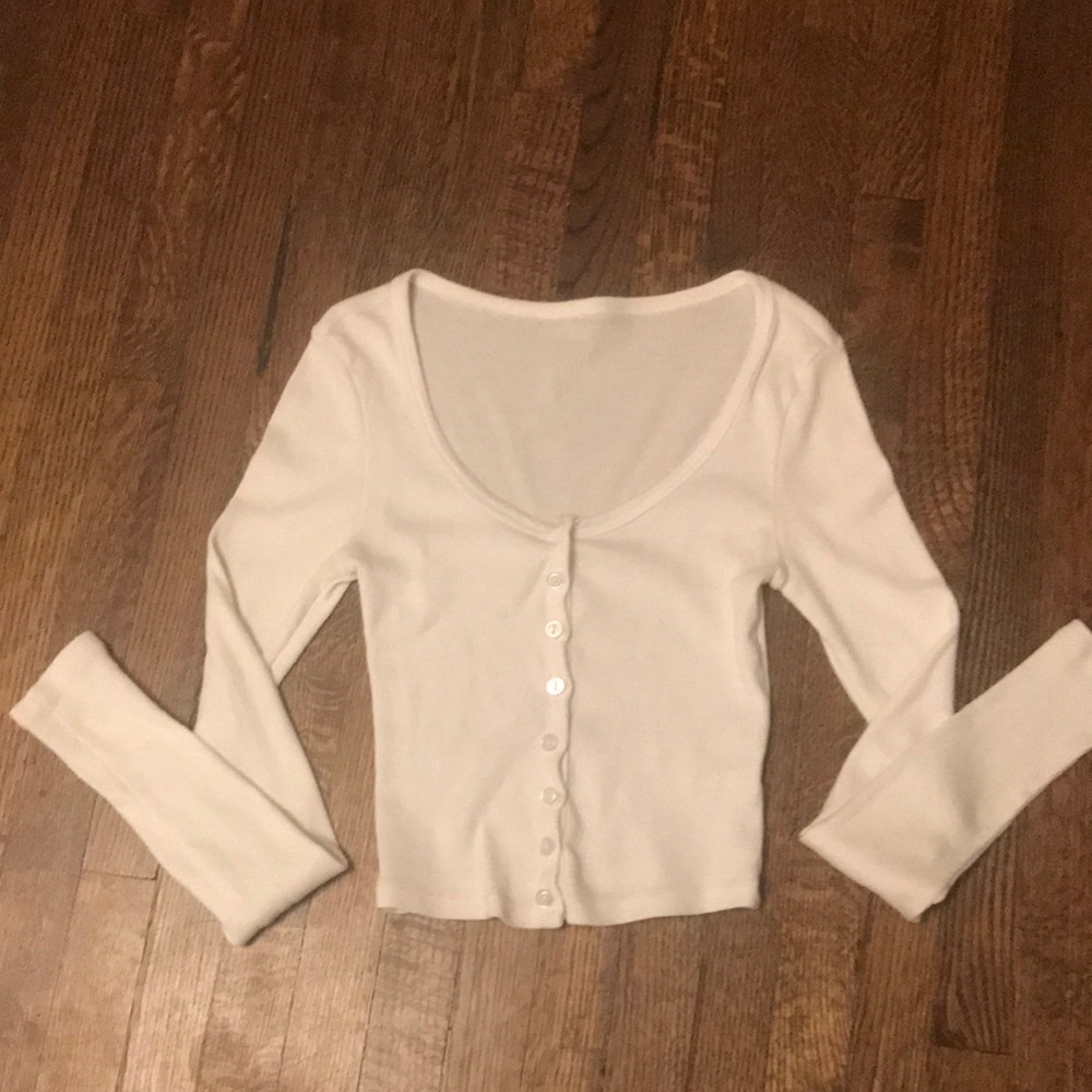 White fitted cardigan